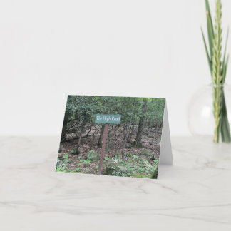 Tarjeta Siempre tome la carretera alta