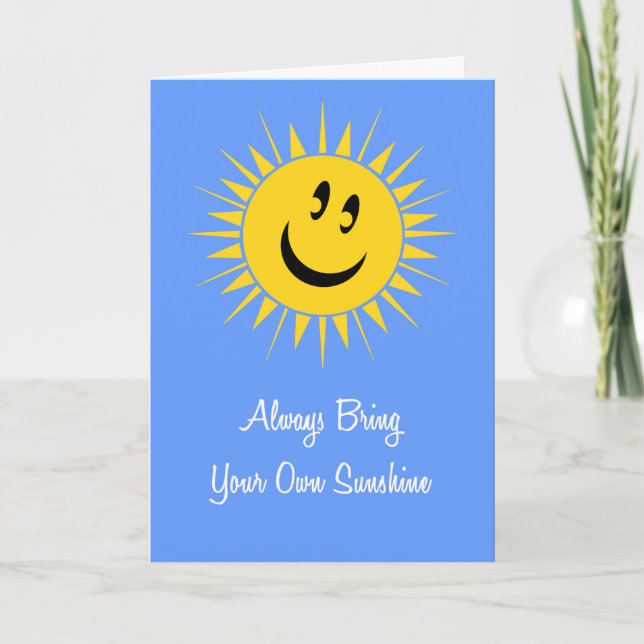 Tarjeta Siempre Traiga Su Propio Sol (Anverso)