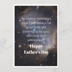 Tarjeta Siempre tu pequeña galaxia nebulosa Día del Padre