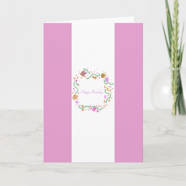 Tarjeta Siempre una chica de libros (Anverso)