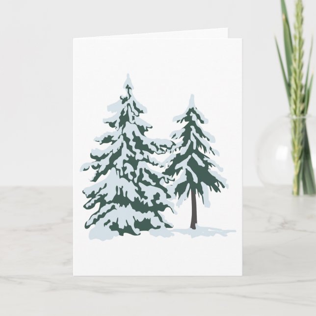 Tarjeta Siempreverdes nevados (Anverso)