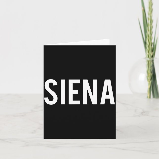 Tarjeta Siena - Cool New Funny Name Fan Gift Tee  (Anverso)