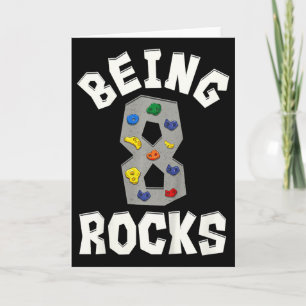 Tarjeta Siendo 8 Rocas Escalador de Rocas Cumpleaños 8 Div