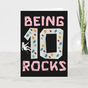 Tarjeta Siendo una niña de escalada de 10 rocas