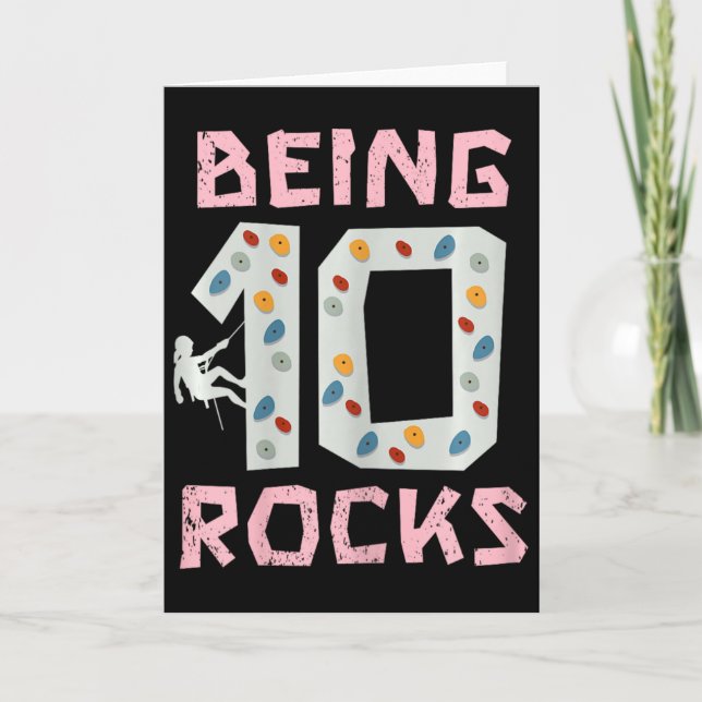 Tarjeta Siendo una niña de escalada de 10 rocas (Anverso)