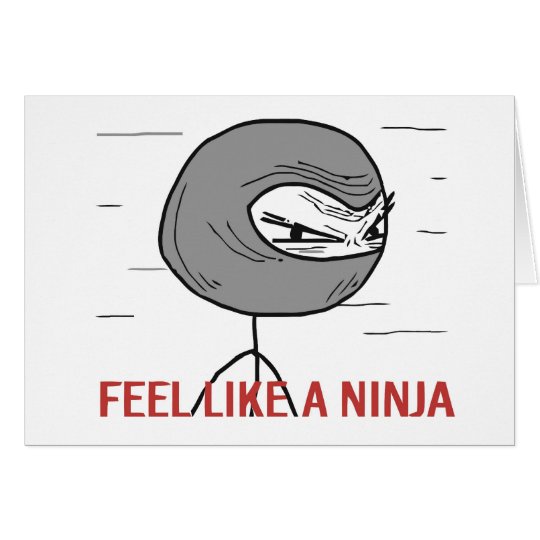 Tarjeta Sienta como un Ninja