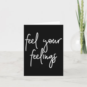 Tarjeta Siente sus sentimientos problemas de salud mental