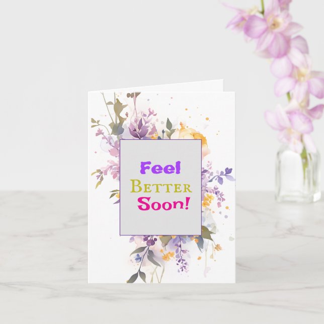 Tarjeta Siéntete mejor pronto (Orquídea)