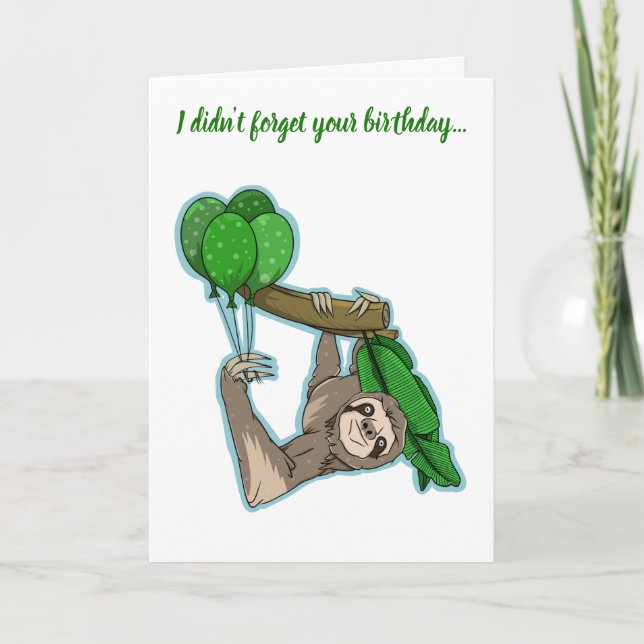 Tarjeta Siento haber olvidado tu cumpleaños (Anverso)