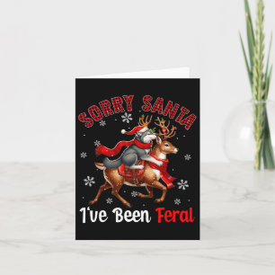Tarjeta Siento haber sido Navidades Feral de Santa Wolf