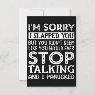 Tarjeta Siento Haberle Golpeado.