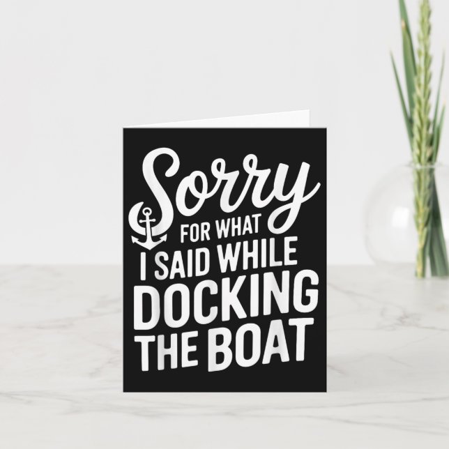 Tarjeta Siento Lo Que Dije Mientras Acoplaba El Barco (Anverso)