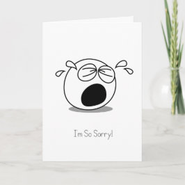 Tarjeta Siento mucho llorar cara