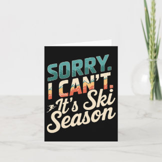 Tarjeta Siento No Poder Practicar Ski Season Winter Sports