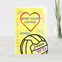 Tarjeta Siento que te vayas de Netball personalizado