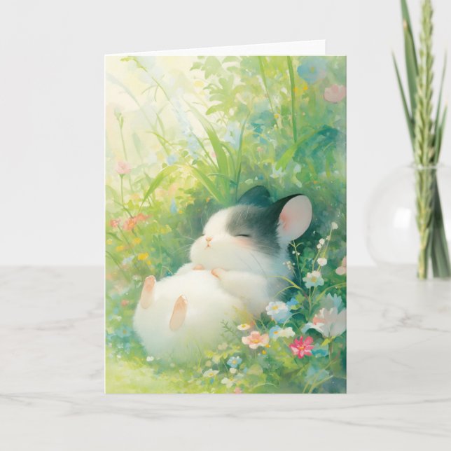 Tarjeta Siesta Floral Pacífico de Chinchilla (Anverso)