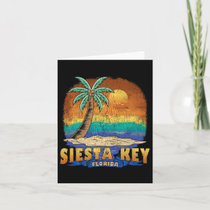Tarjeta Siesta Key Florida Vintage Distresage Souvenir