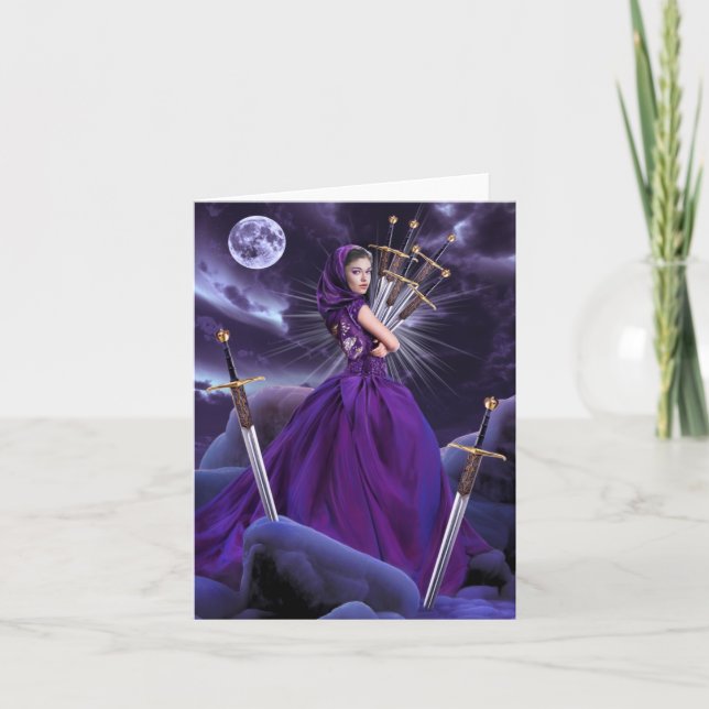 Tarjeta Siete espadas (Anverso)