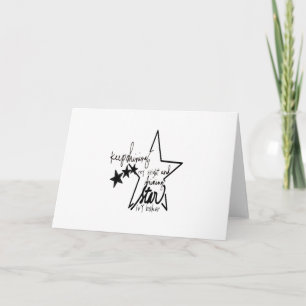 Tarjeta siga brillando mi brillante y brillante estrella