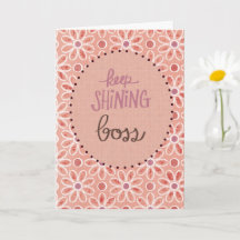 Sigan brillando Jefa Melocotón y Floral Mauve Día