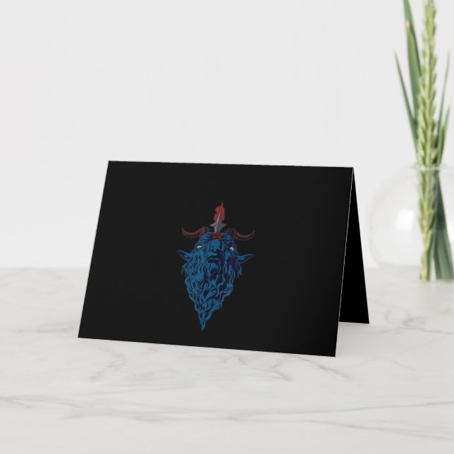 Tarjeta Sigil De Cabra De Baphomet De Mendes Satan Gótico  (Anverso)