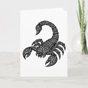 Tarjeta Sigilo de Escorpio — Tatuaje de Zodiaco Mítico