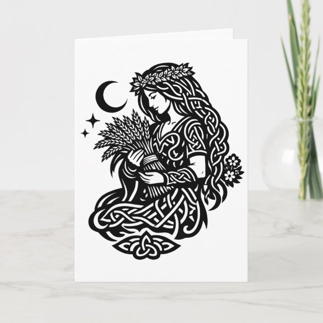 Tarjeta Sigilo de la Doncella de Virgo — Tatuaje de Zodiac (Anverso)