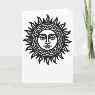 Tarjeta Sigilo del Rostro Solar - Emblema del Sol Negro