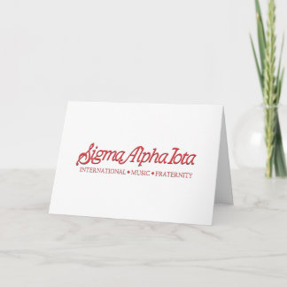 Tarjeta Sigma Alpha Iota Fraternidad Internacional de Músi
