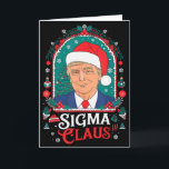 Tarjeta Sigma Claus Festivo Humor Político Trump Sombrero<br><div class="desc">Sigma Claus Festivo Humor Político Trump Santa Sombrero</div>