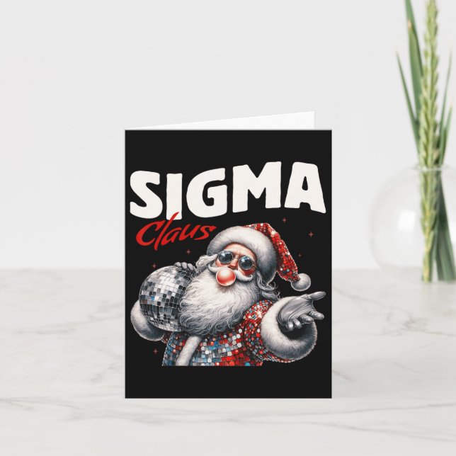 Tarjeta Sigma Claus Guay Santa Funny Navidades Meme B (Anverso)