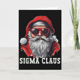 Tarjeta Sigma Claus Santa Divertida Navidad Rizz Meme Xmas