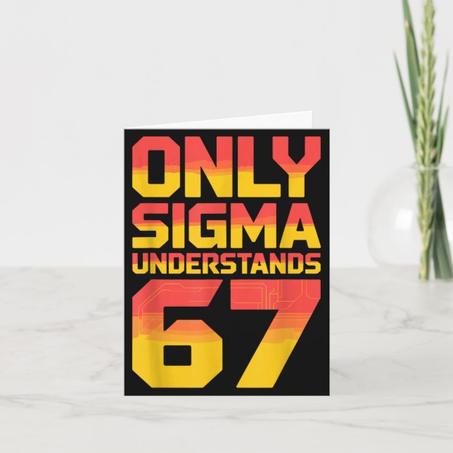 Tarjeta Sigma Understands 67 Alpha Slang Gen 67th Number 6 (Anverso)