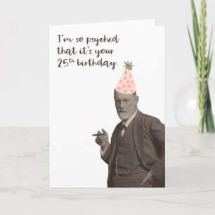 Tarjeta Sigmund Freud Gracioso cumpleaños 25