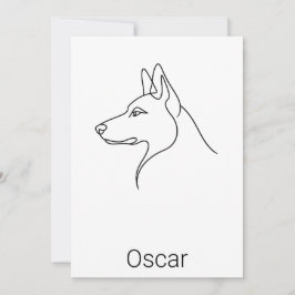 Tarjeta Signature German Shepherd One Line Art Personalize