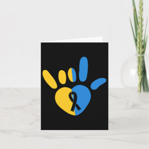 Tarjeta Signo de amor No verbal Conciencia del síndrome de