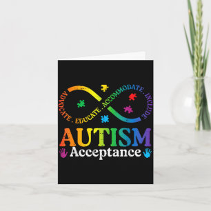 Tarjeta Signo de infinito del autismo hombres aceptación c