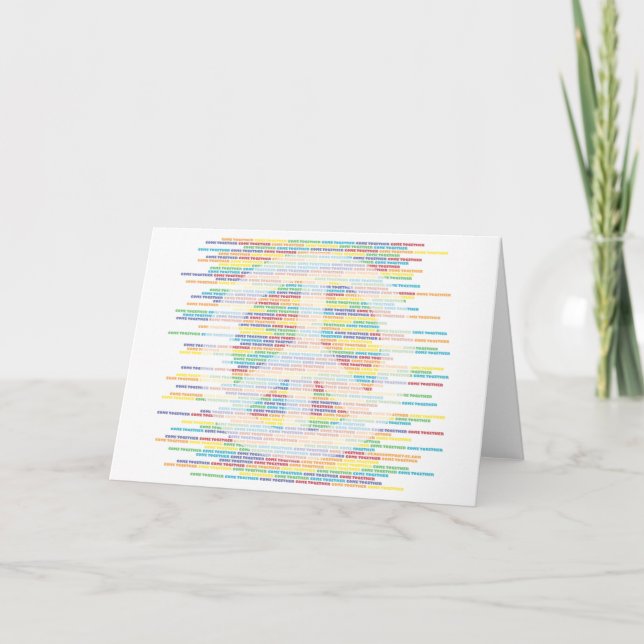 Tarjeta Signo de la paz - Juntos BLANCO (Anverso)