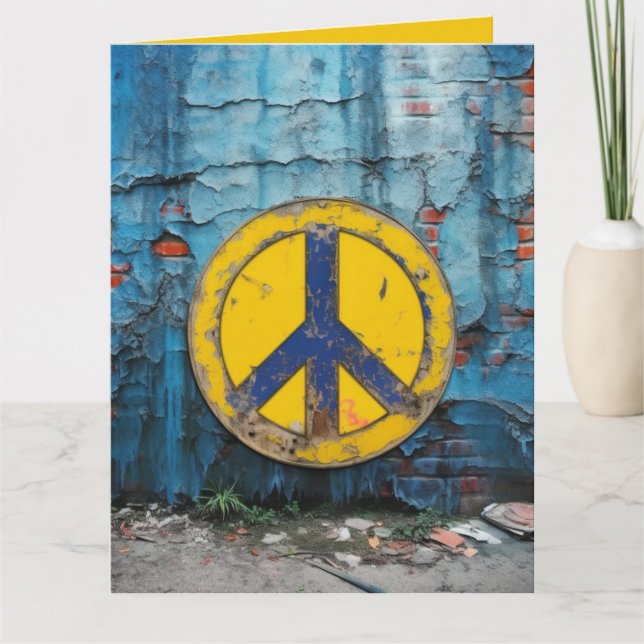 Tarjeta Signo de paz de graffiti callejero personalizado a (Anverso)