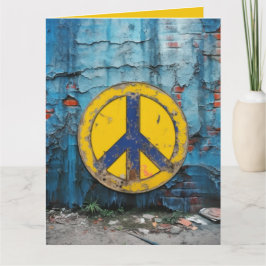 Tarjeta Signo de paz de graffiti callejero personalizado a