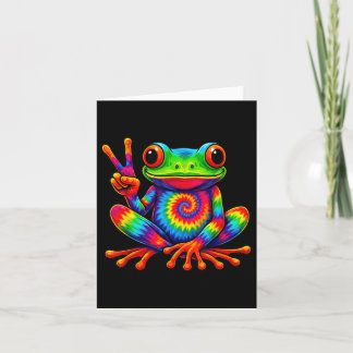 Tarjeta Signo de paz de la rana de tinte para hombres hipp
