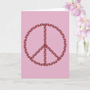 Tarjeta Signo de paz de los rosas