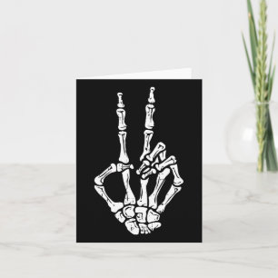 Tarjeta Signo de paz de mano Huesos de disfraces de Hallow