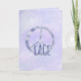 Tarjeta Signo de paz púrpura acuarela de cita Inspiradora