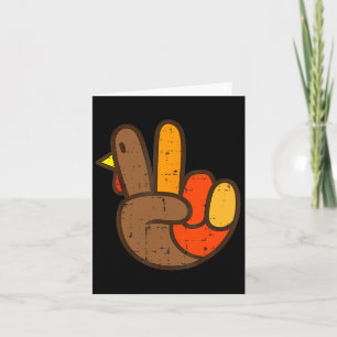 Tarjeta Signo de paz Turquía dándole gracias a Guay Hippie