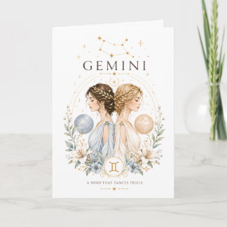 Tarjeta Signo del zodiaco Géminis Astrología Horóscopo Vin