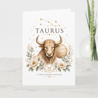 Tarjeta Signo del zodiaco Tauro Vintage Astrología Horósco