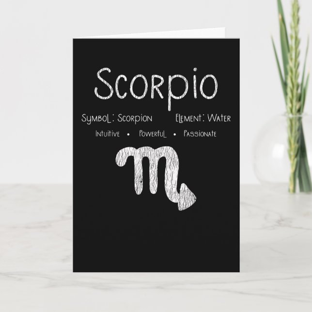 Tarjeta Signo estrella de astrología escorpio Horoscopio C (Anverso)