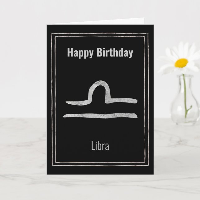 Tarjeta Signo estrella libia astrología zodiac Feliz cumpl (Planta pequeña)