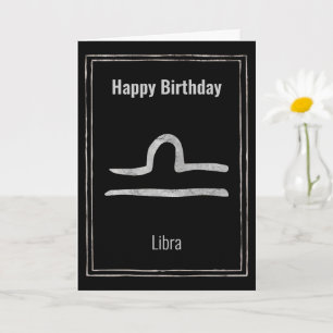 Tarjeta Signo estrella libia astrología zodiac Feliz cumpl